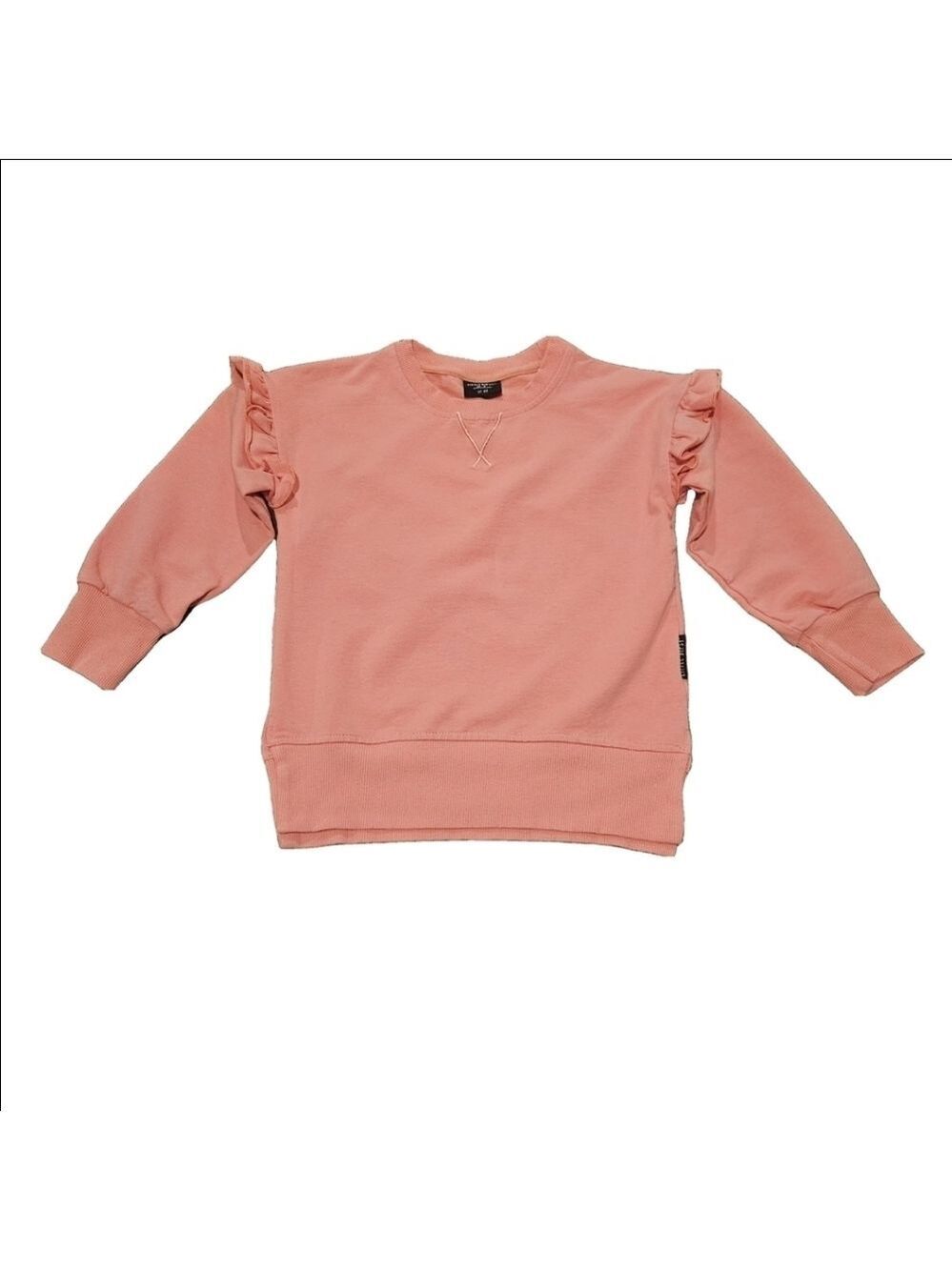 LITTLE BIPSY FLUTTER SLEEVE PULLOVER IN STRAWBERRY SIZE 3-4 T